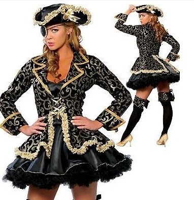 Halloween costumes for women / girl Pirates of the Caribbean dress adult queen costume girl anime cosplay carnival costume
