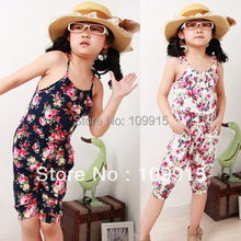 Kids Girls Toddler Jumpsuit Short Summer Playsuit Soft Clothing One piece 2 8Y