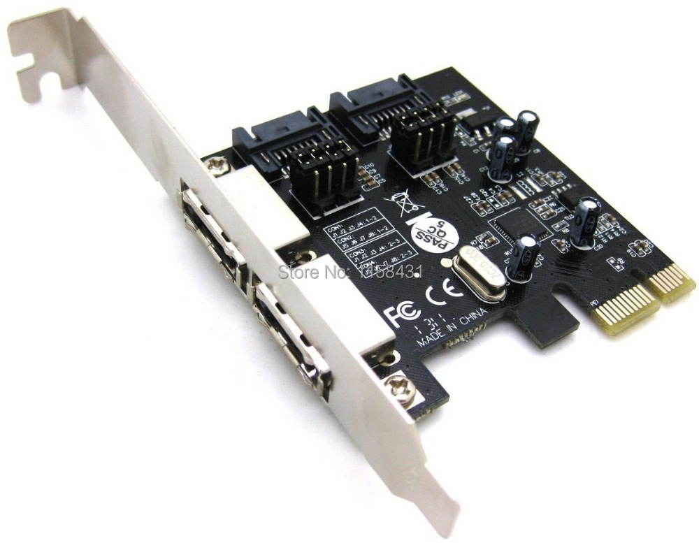 Купить 2 порта sata 2 порта esata 3.0 pci-e Экспресс карты адаптера 6 ...