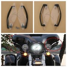 Clear Side Wings Windshield Air Deflectors For Harley Davidson Touring 2014-2015