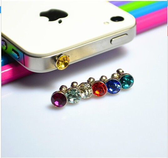 Image of 10pcs diamond Dust Plug For HTC For Samsung Galaxy s6 For iphone 6 plus 5s 4S 5 6 dust plug 3.5mm earphones phone accessories