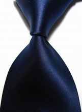 SNT0410 NEW Solid Plain Darl Blue Ties Hanky Handkerchief Cufflinks Ties Men s Business Casual Party
