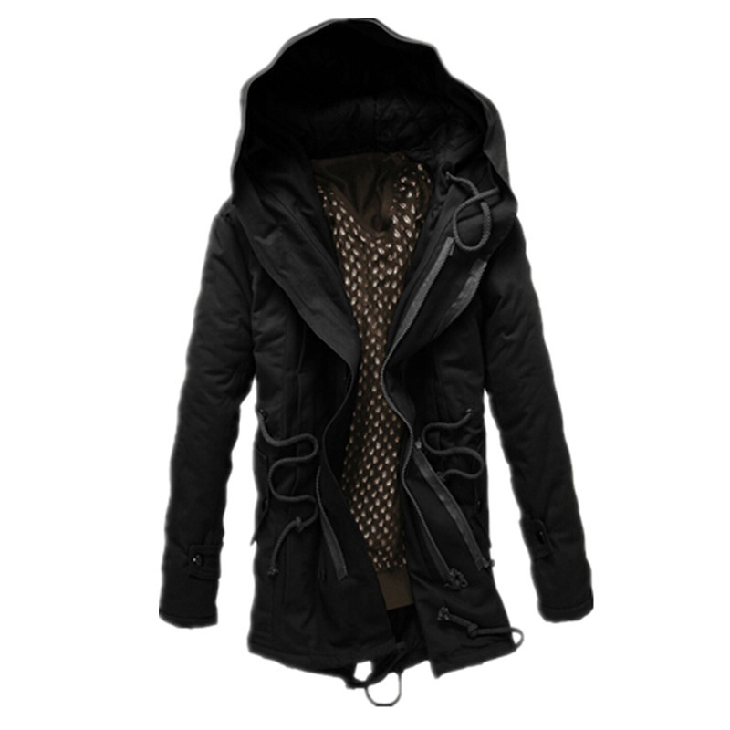 2015 winter coat men Britain style new warm winter jacket thickening loose long cotton padded coat