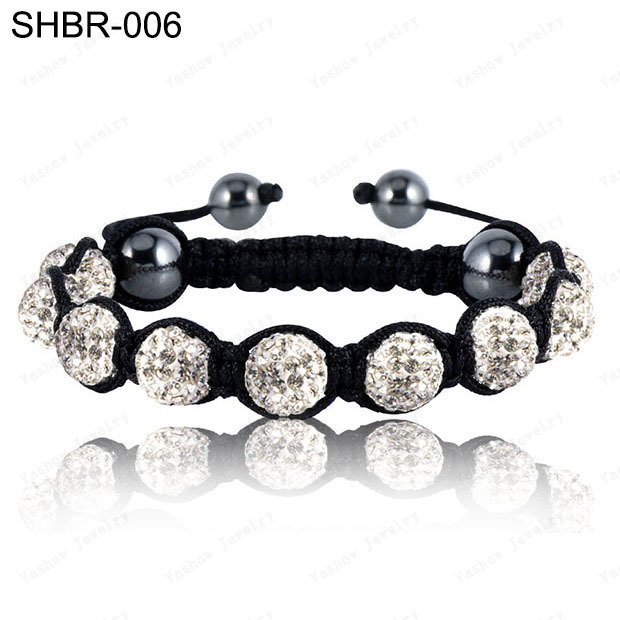 Image of Crystal Jewelry Bracelet For Women New Crystal Bracelets Micro Pave CZ Disco Ball 10mm Bead Crystal Bracelet Free Shipping
