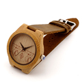 BOBO BIRD Japanese miyota 2035 movement Wooden watches Women genuine leather strap watches for men and