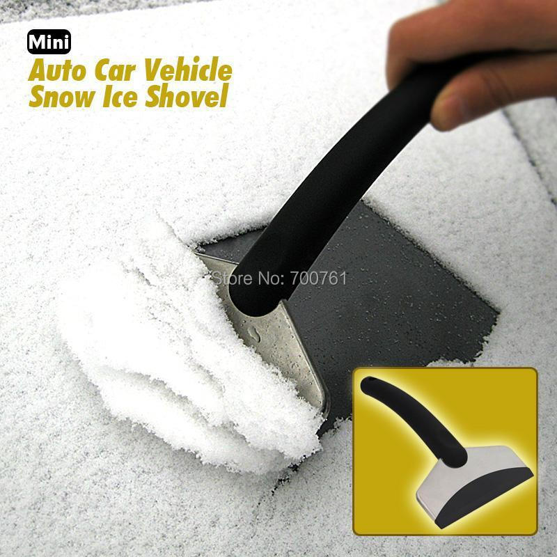 20pcs/lot Mini Auto Car Vehicle Snow Ice Shovel stainless steel snow Scraper Removal car outdoor Cleaning washer Tool