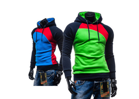 2014 New Winter Fashion Men's Hoodies Patchwork Three Colors Napping Casual Men's Sweatshirts Hooded Collar Men Coats 9 Colors 2014 New Winter Fashion Men's Hoodies Patchwork Three Colors Napping Casual Men's Sweatshirts Hooded Collar Men Coats 9 Colors