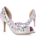 Gold Rhinestone Shoes wedding shoes for Bridal Shoes Bridesmaid Dress Sandals Peep Toe Party Evening Shoes