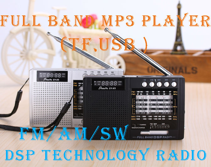SY X5 Full Band MP3 Player New high performance DSP radio technology FM AM SW radio