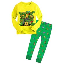 New 2015 Children Pajamas Sets Ninja Turtles 100 Cotton Kid Sleepwear Clothing Set High Quality Baby