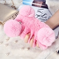 Soft Plush Rabbit Fur Case For iPhone 7 Cover Fluffy Balls Phone Cases For Apple iPhone