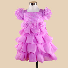 Retail Hot Sale Elegant Kids Dress Party Princess Baby Girl Dress Clothing Baby Girl Clothes Girls Summer Dress HF1013-3