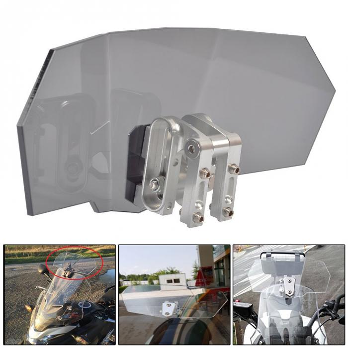 Motorcycle Extension Windshield Windscreen Lens Adjustable Durable Accessories Car Styling