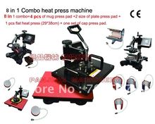 Free Shipping 2012 New Design 9 in 1 combo heat press machine