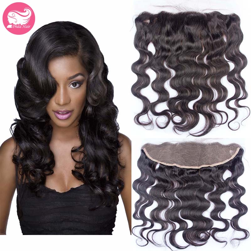 Image of 7A Peruvian Lace Frontal Closure 13x4 Body Wave Ear To Ear Lace Frontal With Baby Hair Virgin Human Hair Full Lace Frontal