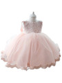 BABY WOW White Pink Baby Clothes Formal Gowns Girls Dresses Vestido Infantil for 1 Year Birthday