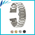 Stainless Steel Watch Band 16mm 20mm 22mm for Seiko Butterfly Buckle Strap Quick Release Wrist Belt