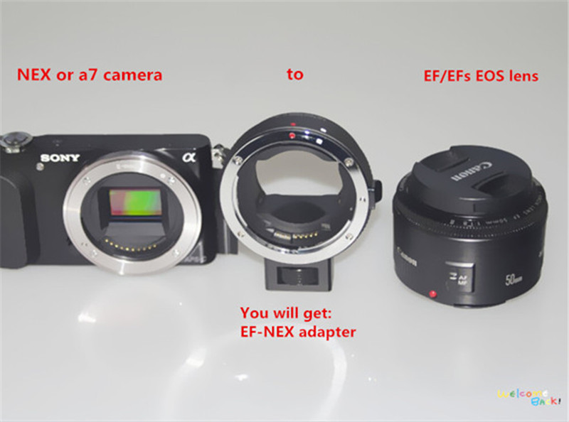 Auto focus Lens Adapter EF-NEX for A7 A7s A7R A7II (6)