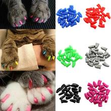 20Pcs Colorful Soft Pet Dog Cat Kitten Paw Claw Control Nail Caps Cover