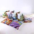 Decorative De Coussin Chat Floral Pillows Covers No Filler Small Yellow People Cushion Cover Case Modern