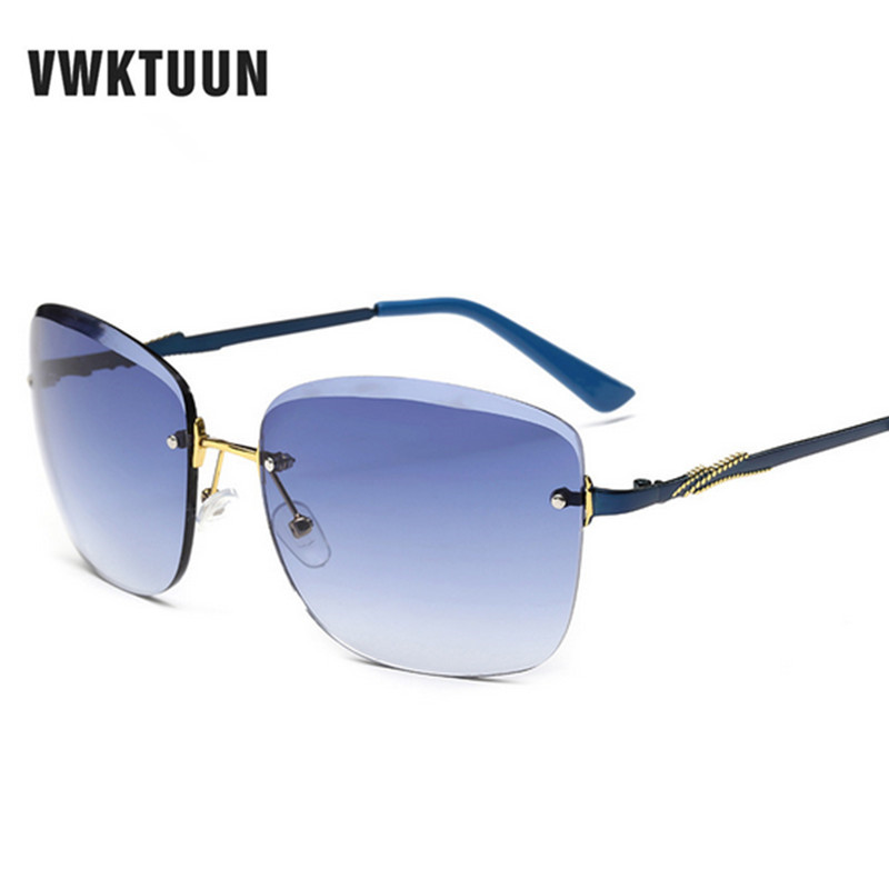 VWKTUUN Sunglasses Women Retro Sunglass Vintage Rimless ...