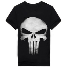 Brand Clothing Summer Skull Print 3D T Shirt Men shirts 100% Cotton T-shirt Dark Souls Punisher Men T-shirts TeeCamiseta A150