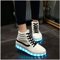 High Top Led Shoes For Men Women New Winter Luminous Boots For Adults Light Up Casual