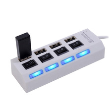 Mini High Speed USB 2.0 Hub 4 Ports Portable USB Hub 480 Mbps On/Off Switch Hub USB Splitter Adapter For PC Laptop