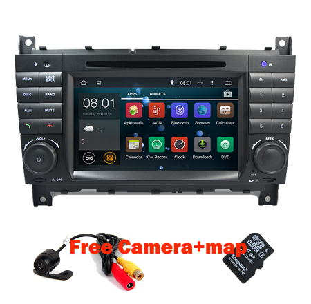Car DVD Android 4.4 4 for Mercedes Benz C Class W203 2004-2007 c200 C230 C240 C320 C350 CLK W209 2005 OBD2 GPS Radio WiFi 3G DVR