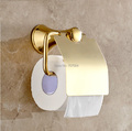 Free Shipping Wholesale and Retail Luxury Gold Color Bathroom Roll Paper Holder Wall Mounted Toilet Paper