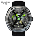FLAMING Dietrich Series Organic Time OT 1 Green Watches Men Luxury Fashion Wristwatches with Miyota 82S7
