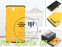 10Pcs/lot 13 color Soft Hand Feel Hybrid Hard Case For Sony Xperia C3 D2533 D2502 Dual Matte Back Cover Skin+Gift