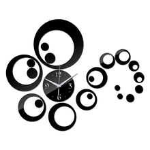 Kreativní nástěnné nalepovací hodiny – kruhy