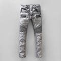 Men s Famous Brand Denim Jeans Men Grey Skinny Jeans Homme Size 38 36 34 33