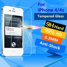 Premium 0.26mm 9H For iPhone 4s Screen Protector For iPhone 4S Tempered Glass Explosion Proof Clear Toughened Protective Film