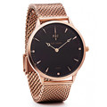 NICK CABANA Watch Golden Genuine Leather Quartz Movement Water Resistant 3ATM Watch Women Dress Men Sports
