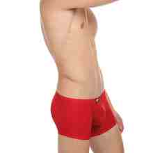 2016 Men’s U convex high elastic Seamless ice silk slim low waist male boxer underwear big