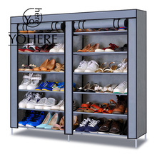 YoHere 12 layers assembled non woven fabric shoes cabinet folding dustproof wetproof shoe lockers racks for