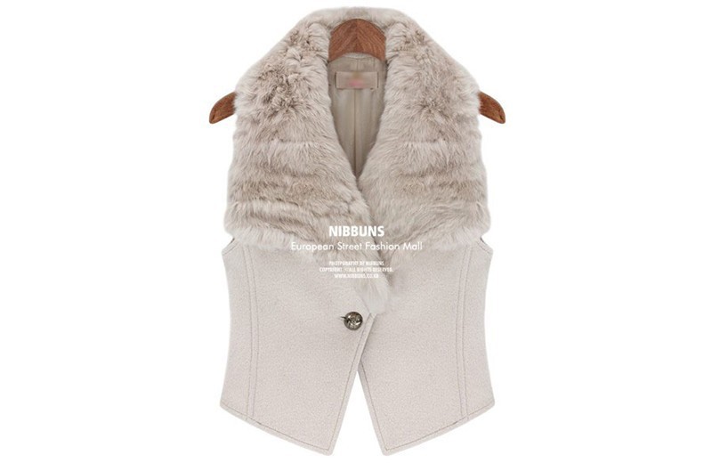 2015 new hot autumn winter big fur turn down collar detachable collars british style slim thicken woolen medium style coat WJL43 (18)