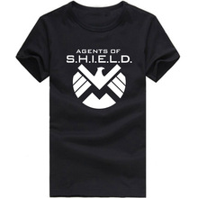 Fashion Marvel Agents of Shield Men T Shirts Round Neck Short Sleeve Vintage t shirts For