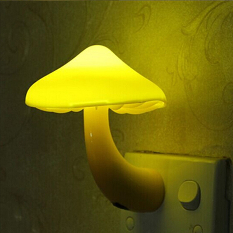 Aliexpress.com : Buy EU Plug Mushroom Wall Socket Light controlled Sensor LED Night Light Lamp ...