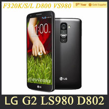Original LG G2 F320 D802 Unlocked Mobile Phone Quad Core Android 4.2 13MP 5.2″ IPS 32GB ROM Refurbished Phone Gift leather Case