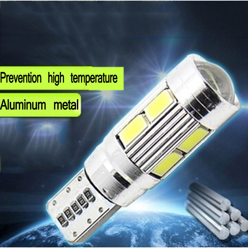 2016 Car LED T10 SMD Clearance modulation 12v 5W Reading Light Meter Lamp Work Lamp with lens 18LM*3