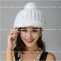 2016 New Fashion Mink Fnitted hat for Famal Autumn and winter Children Warm hat Caps Multiple