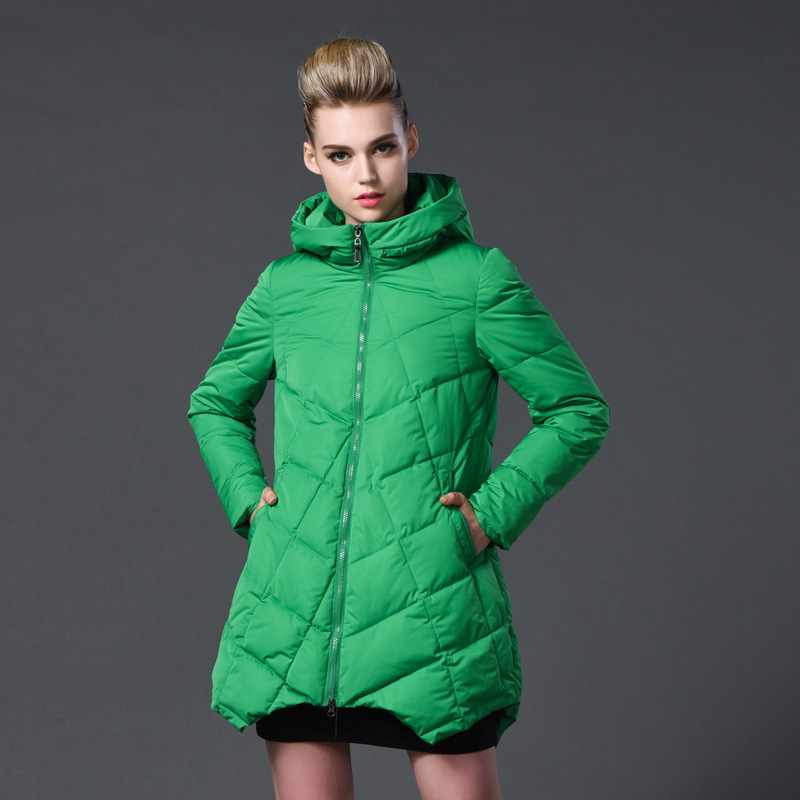 2016 Winter High Qualtiy European Women New Slim Hooded Coat Long Thick Jacket Large Size Coat Fashion Warm Parkas  JY-1127