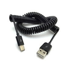 White Color Stretch USB-C 3.1 Type C Male to Standard USB 2.0 A Male Data Cable for Tablet & Mobile Phone