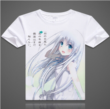 Anohana T-shirt Honma Meiko Cosplay T Shirt Fashion Anime Cotton Tops Tee For Men Women