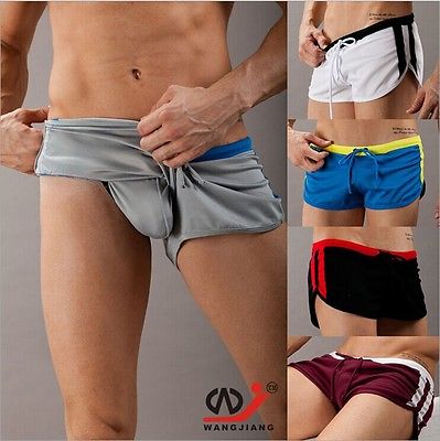 Mens sports Shorts Comfy Boxer exercise GYM underwear casual Home Pants Gay Shorts Men Boxers Cueca