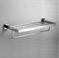 Modern New Chrome Brass Wall Mounted Bathroom Towel Rack Holder With Towel Bar