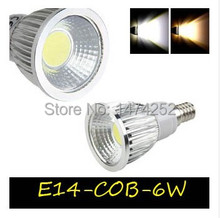 Free shipping E14 COB LED spotlights 6w/9w/12w AC100-240V Aluminum Cool/Warm White led cob lamp with Good Quality